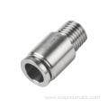 Stainless steel mini round male connector